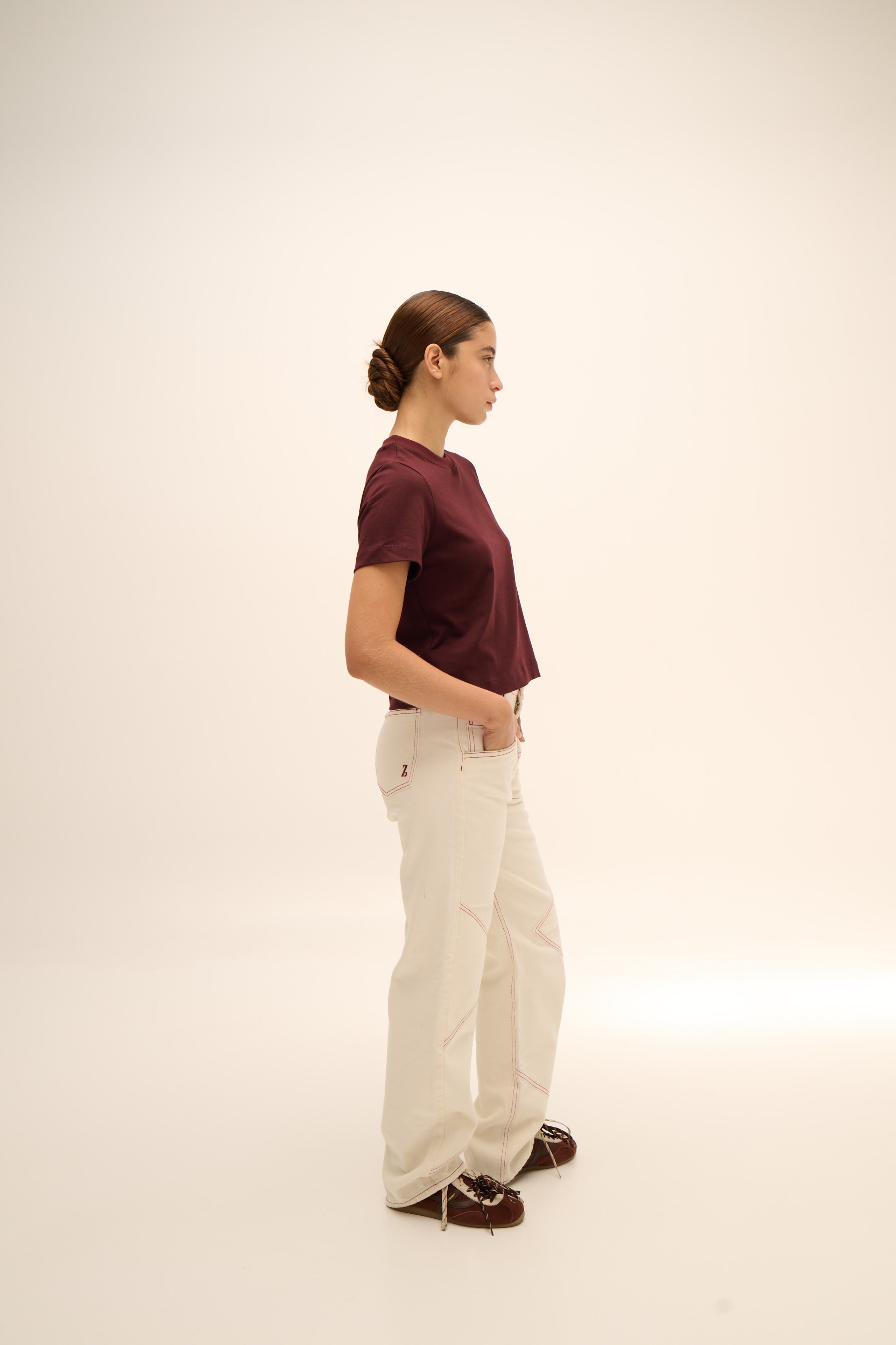 Everyday Tee in Burgundy