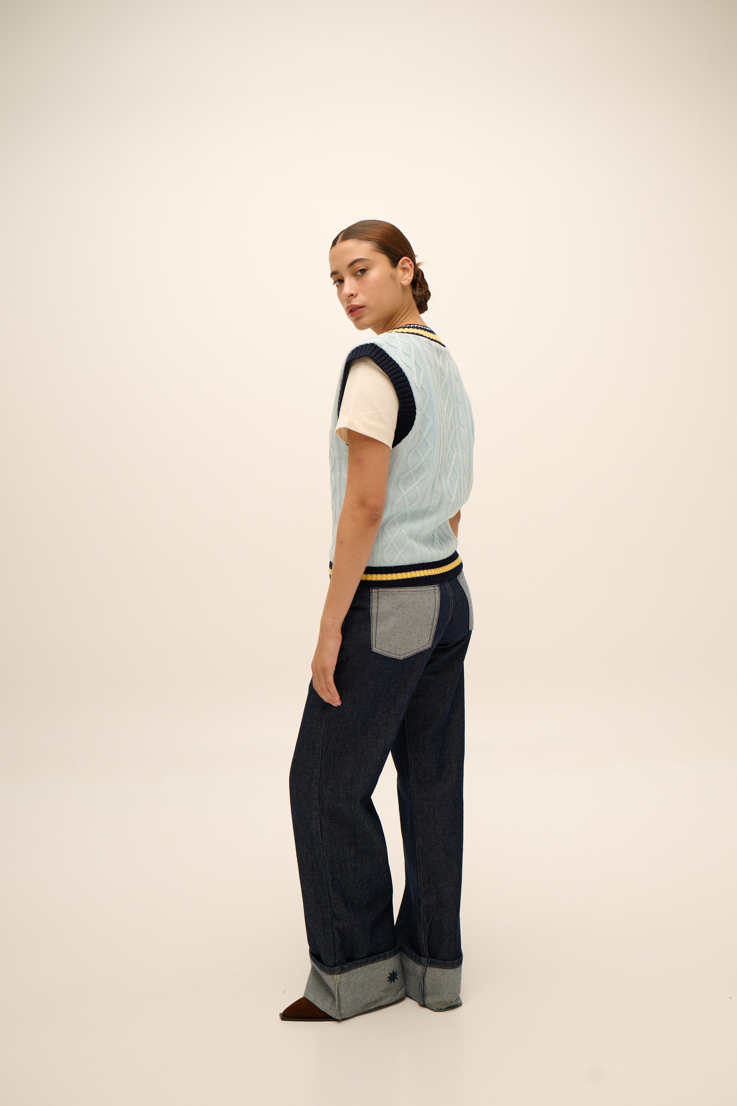 Lecture Vest in Soft Blue