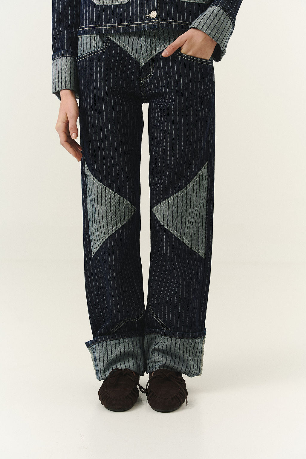 Cowgirl Jean in Blue Stripes