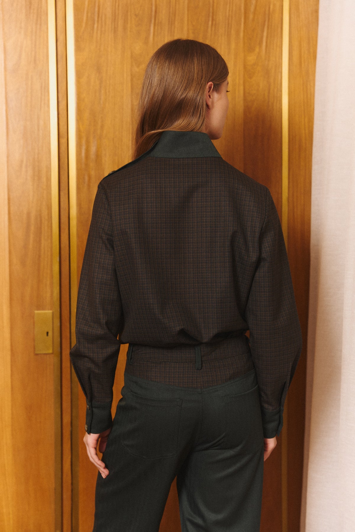 Estate Shirt in Forest Herringbone