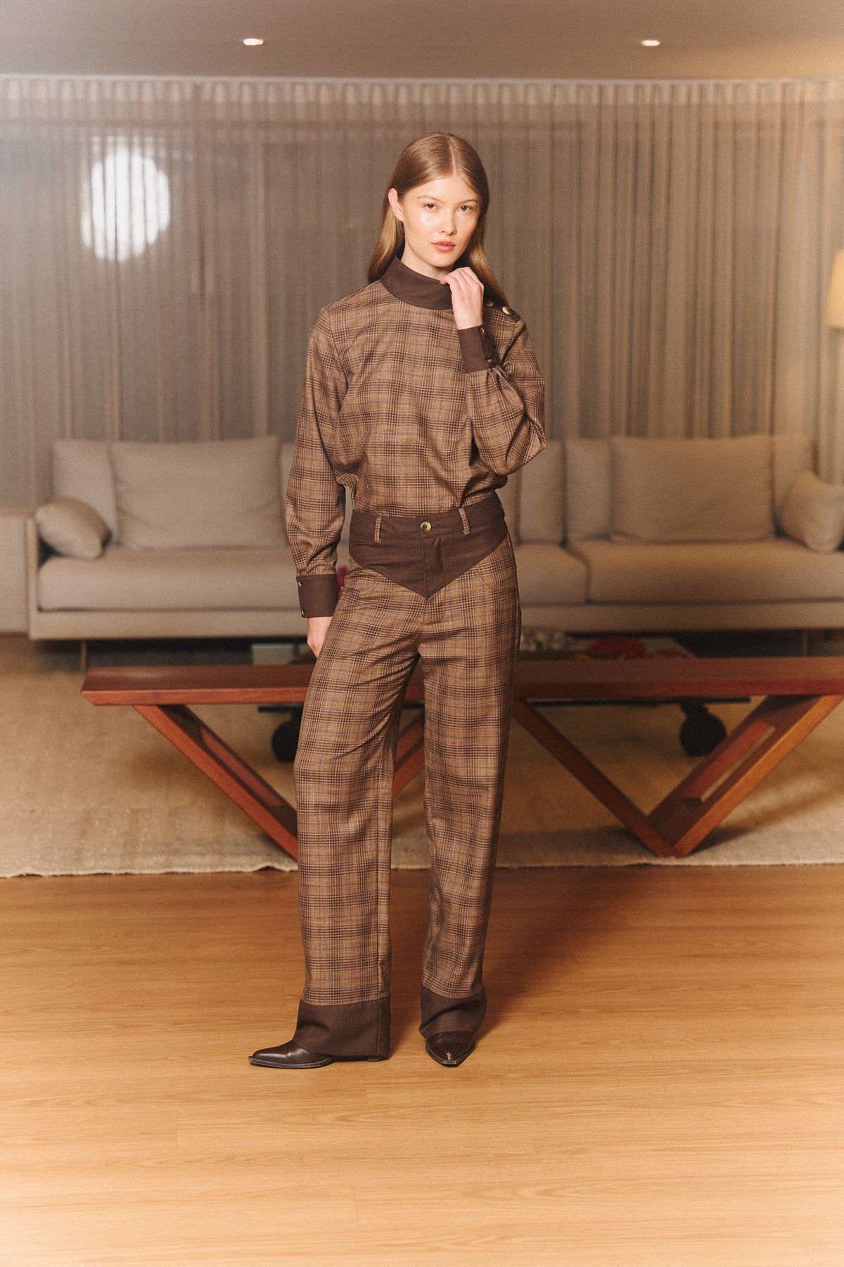 Estate Shirt in Walnut Plaid