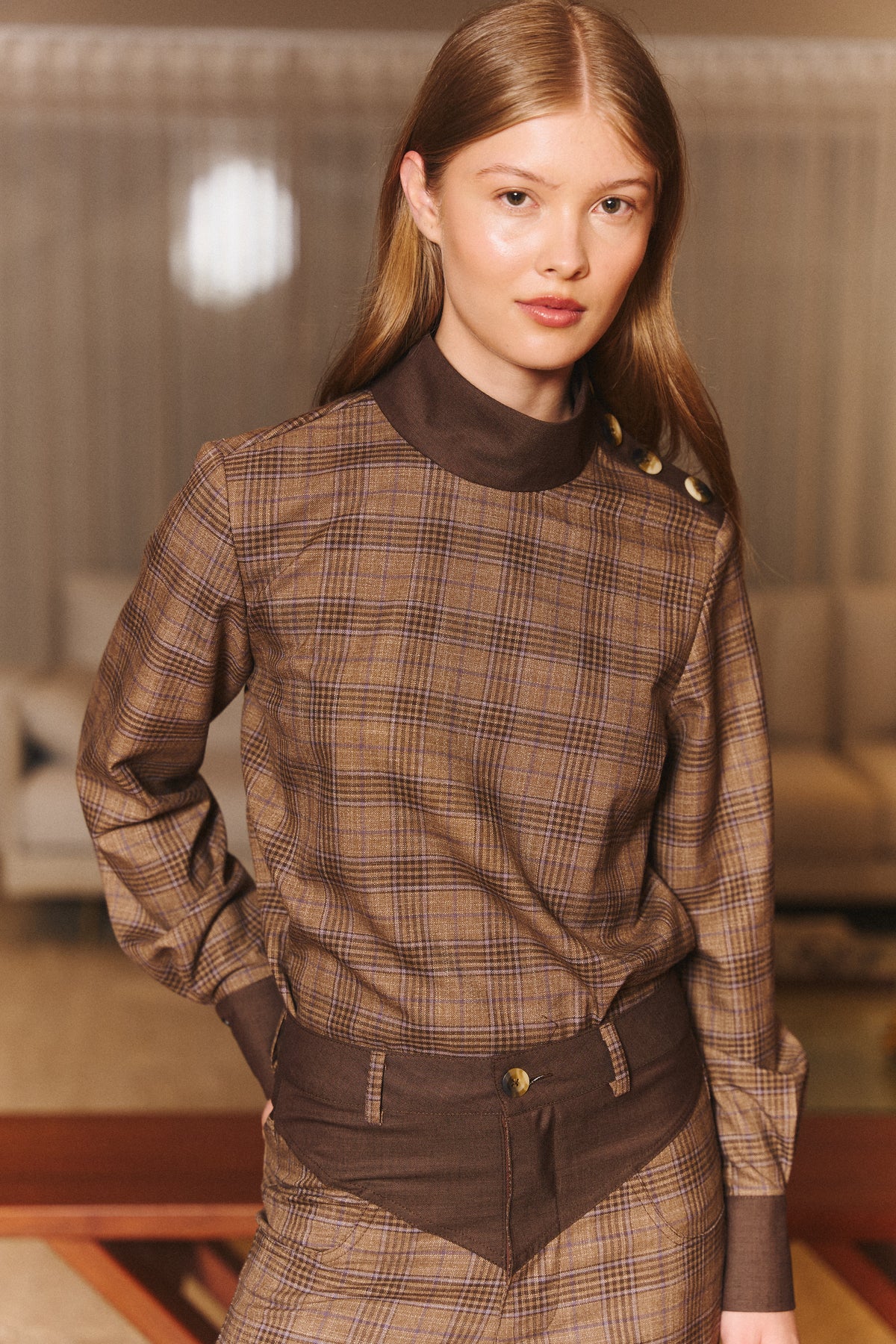 Estate Shirt in Walnut Plaid