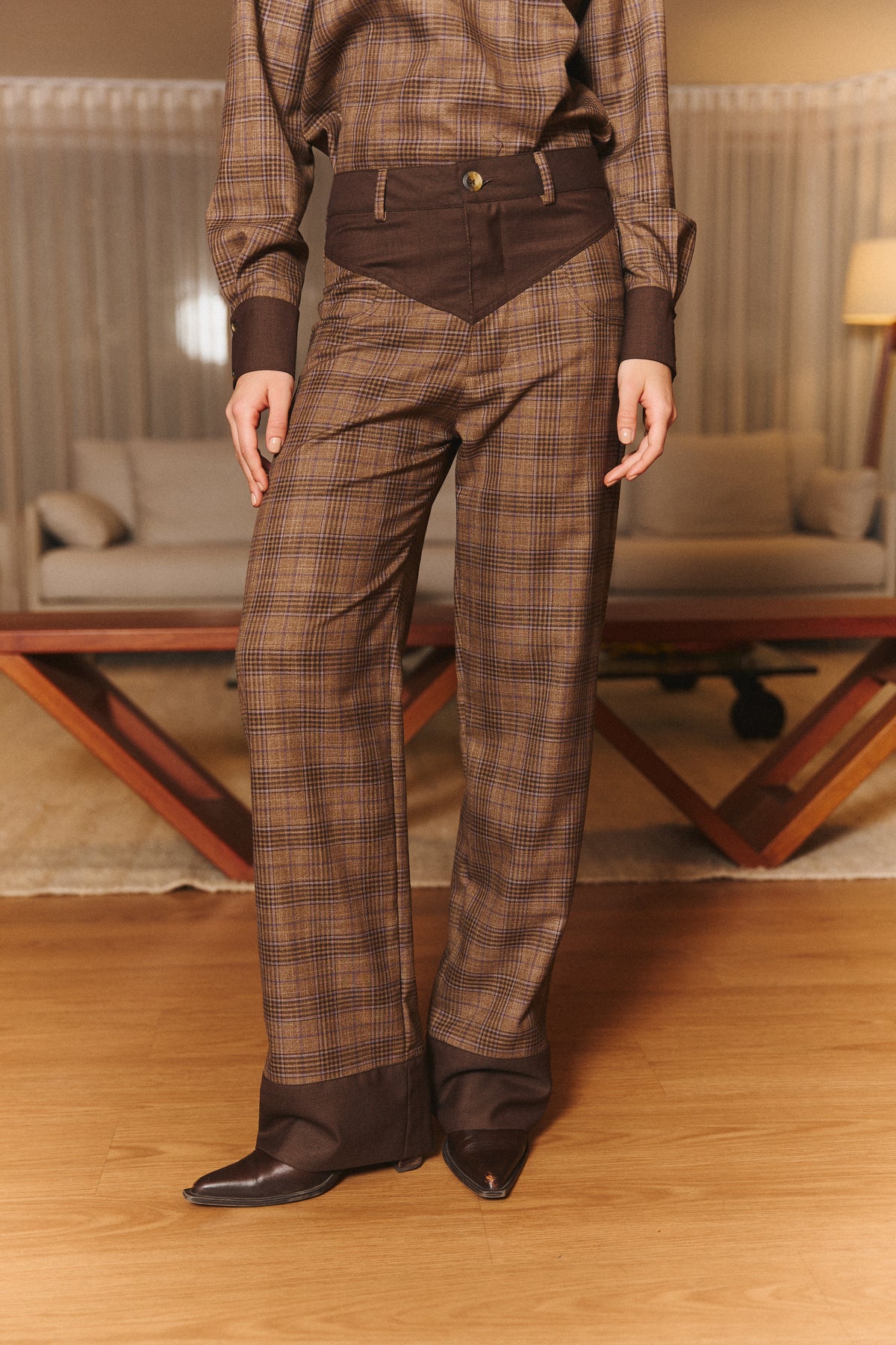 Estate Pant in Walnut Plaid