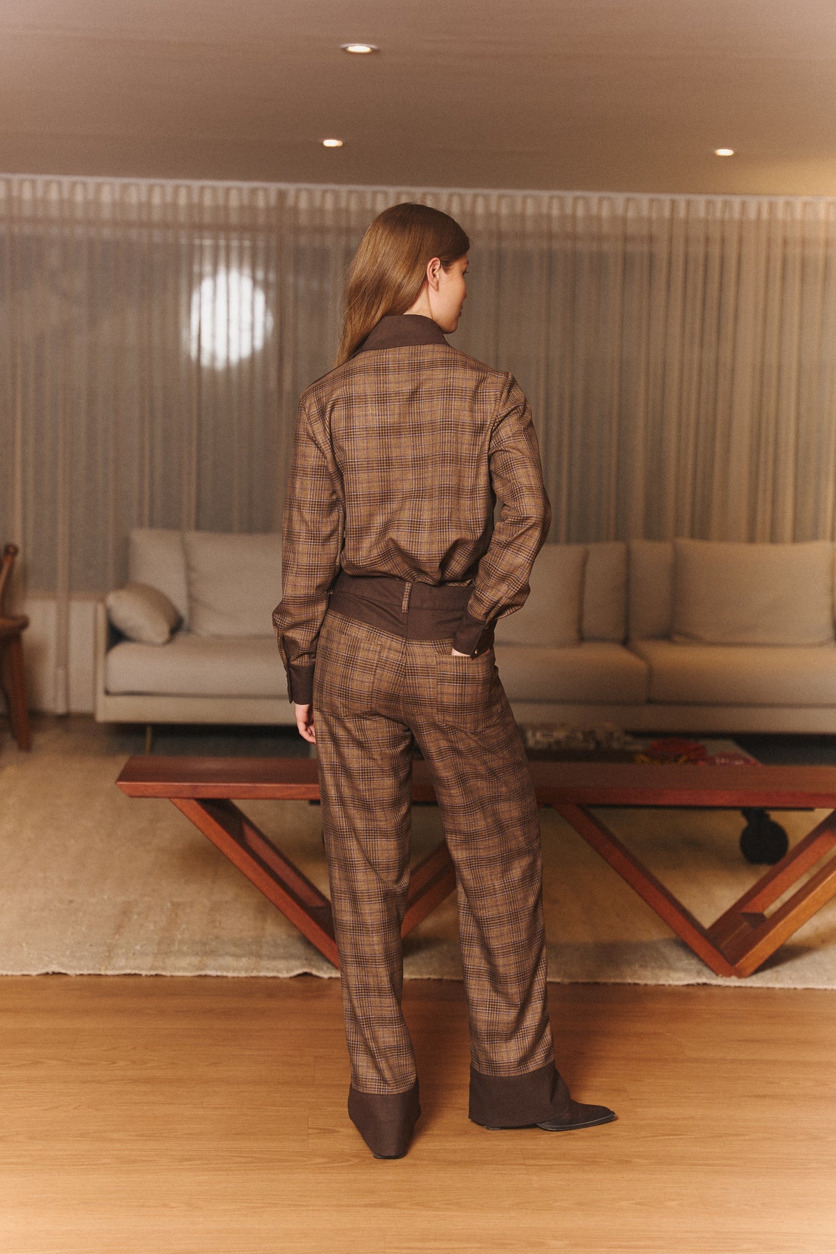 Estate Pant in Walnut Plaid