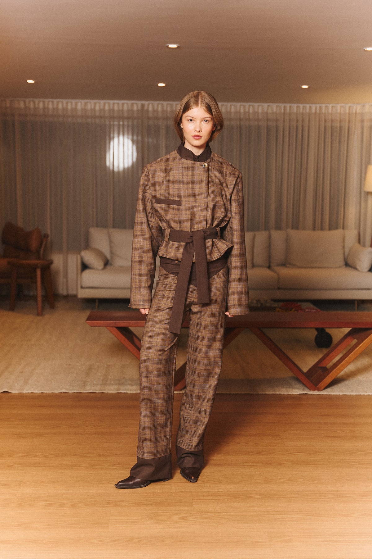 Estate Pant in Walnut Plaid
